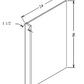 RRP9624 Shaker Style Cabinet Refrigerator Panel 1/2"Wx96"Hx24"D & 1.5" with Filler