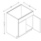SB30 Sink Base 30"Wx34-1/2"Hx24"D