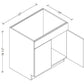 SB33 Sink Base 33"Wx34-1/2"Hx24"D