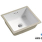 SF-1614 Rectangular Ceramic Undermount Bathroom Sink with Overflow