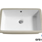 SF2014 Rectangular Ceramic Undermount Bathroom Sink with Overflow
