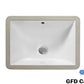 SK-1712 Rectangular Ceramic Undermount Bathroom Sink with Overflow