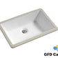 SK2113 Rectangular Ceramic Undermount Bathroom Sink with Overflow