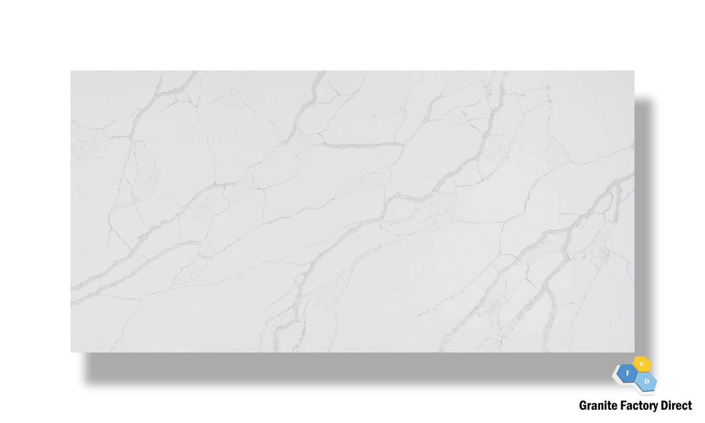 Statuario White Quartz GFD111 Countertop Prefab and Slab for sale