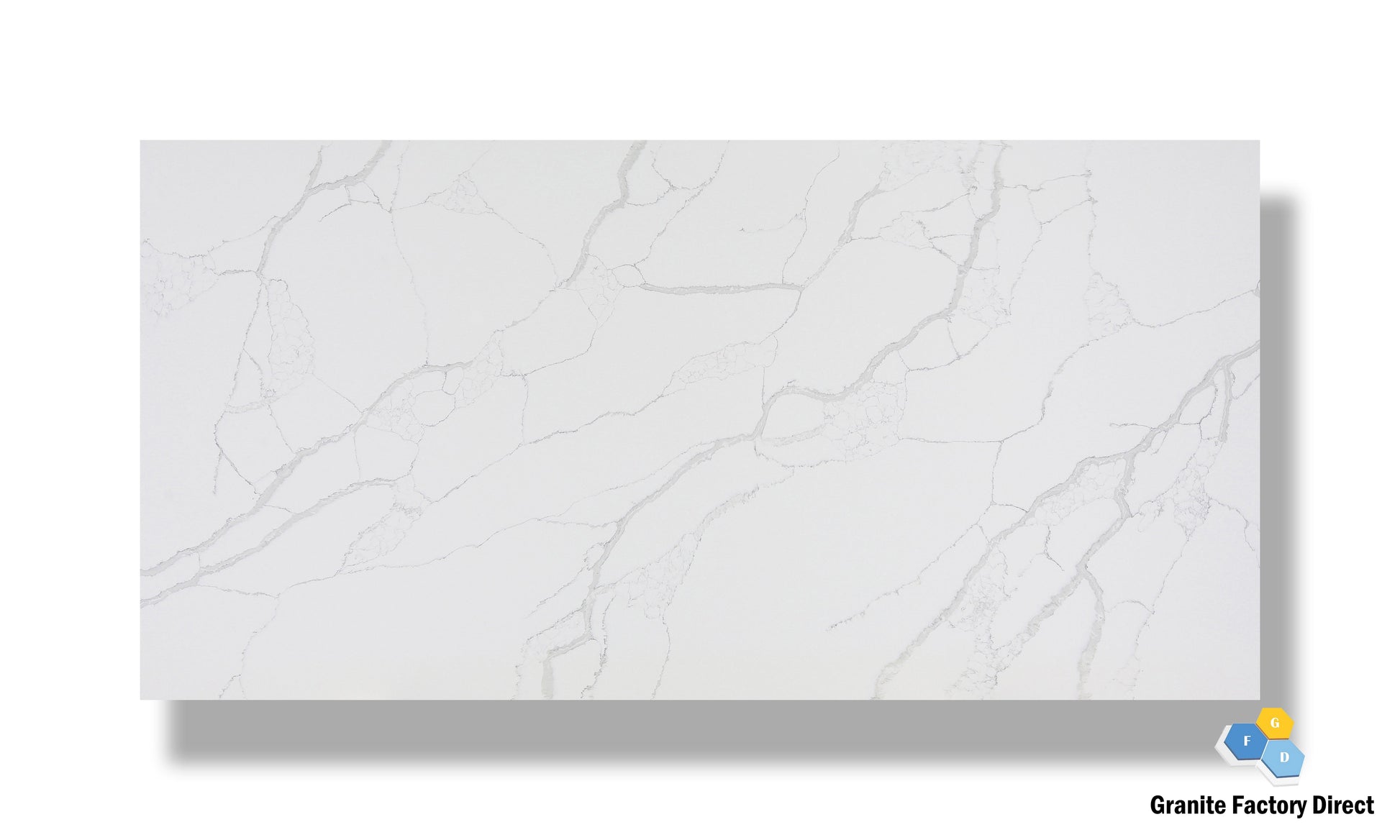 Statuario White Quartz GFD111 Countertop Prefab and Slab for sale