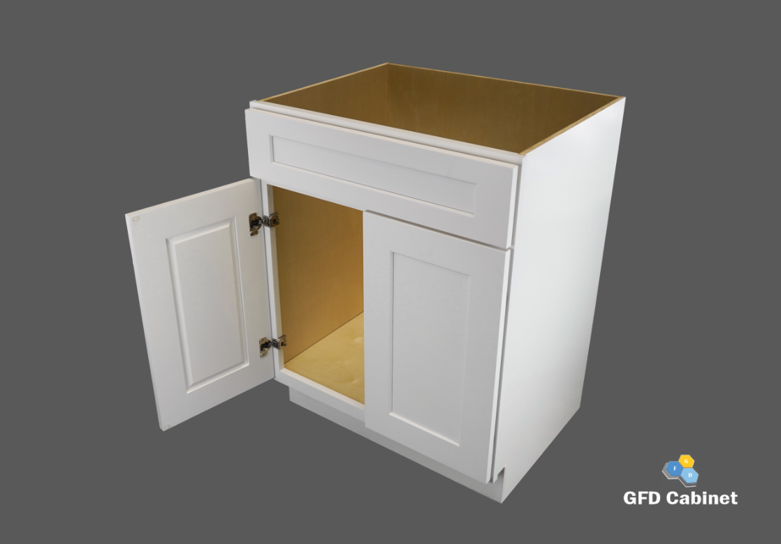 V3021 Shaker Style Vanity Base Cabinet 30"Wx34-1/2"Hx21"D