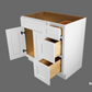 VDB3021R Shaker Style Cabinet Vanity Sink 3-Drawers Right Side Drawer 30"Wx34-1/2"Hx21"D