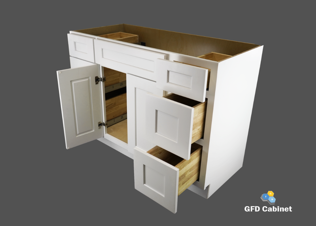 VDB6021-1S Shaker Style Vanity Single Sink Cabinet 60"Wx34-1/2"Hx21"D