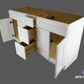 VDB6021-2S Shaker Style Cabinet Vanity Double Sink 60"Wx34-1/2"Hx21"D