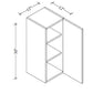 W1230 Wall Cabinet 12"Wx30"Hx12"D