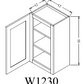 W1230 Shaker Style Wall Cabinet 12"Wx30"Hx12"D