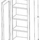W1242 Shaker Style Wall Cabinet 12"Wx42"Hx12"D