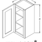 W1536GD Shaker Style Wall Cabinet With Glass Door 15"Wx36"Hx12"D