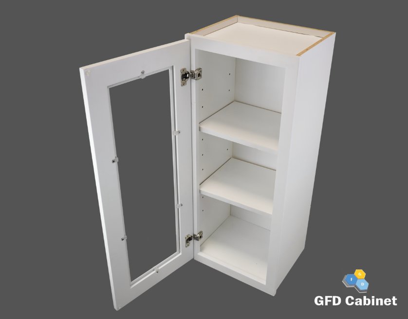 W1836GD Shaker Style Wall Cabinet With Glass Door 18"Wx36"Hx12"D