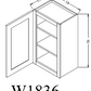 W1836 Shaker Style Wall Cabinet 18"Wx36"Hx12"D