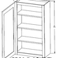 W1842GD Shaker Style Wall Cabinet With Glass Door 18"Wx42"Hx12"D