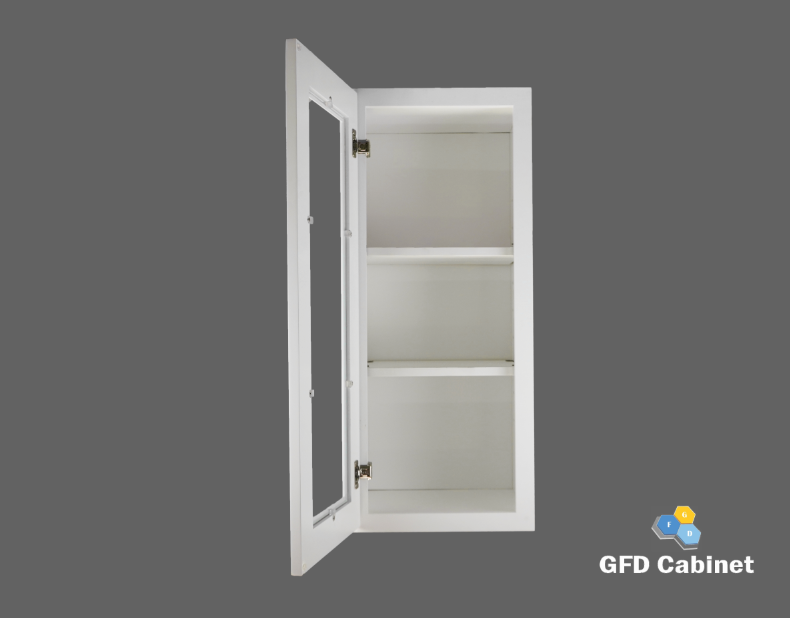 W2130GD Shaker Style Wall Cabinet With Glass Door 21"Wx30"Hx12"D