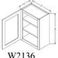 W2136 Shaker Style Wall Cabinet 21"Wx36"Hx12"D