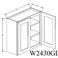 W2430GD Shaker Style Wall Cabinet With Glass Door 24"Wx30"Hx12"D