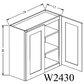 W2430 Shaker Style Wall Cabinet 24"Wx30"Hx12"D
