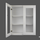 W2436GD Shaker Style Wall Cabinet With Glass Door 24"Wx36"Hx12"D