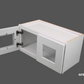 W2712GD Shaker Style Wall Cabinet With Glass Door 27"Wx12"Hx12"D