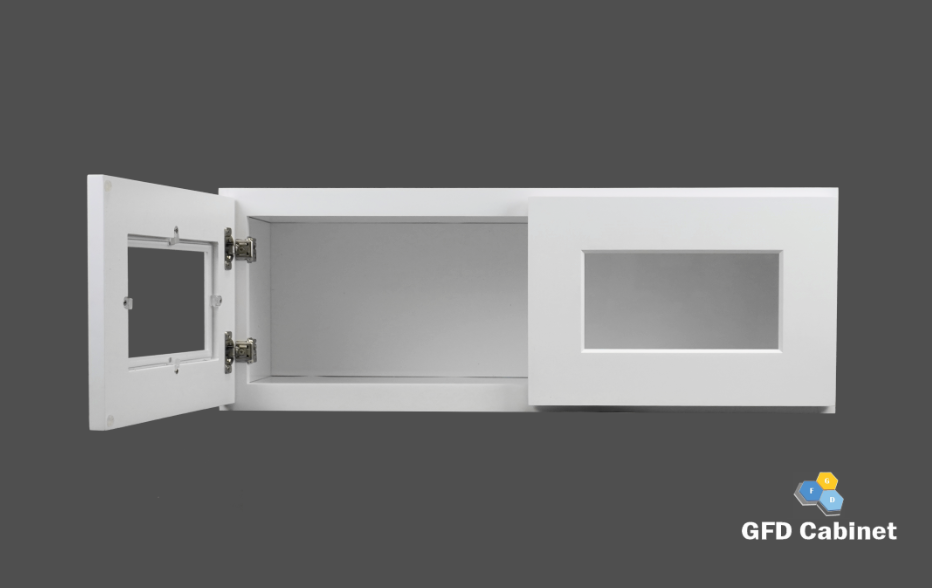 W3018GD Shaker Style Wall Cabinet With Glass Door 30"Wx18"Hx12"D