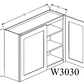 W3030 Shaker Style Wall Cabinet 30"Wx30"Hx12"D