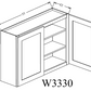 W3330 Shaker Style Wall Cabinet 33"Wx30"Hx12"D