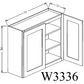 W3336 Shaker Style Wall Cabinet 33"Wx36"Hx12"D