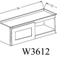 W3612 Shaker Style Wall Cabinet 36"Wx12"Hx12"D