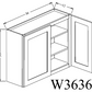 W3636 Shaker Style Wall Cabinet 36"Wx36"Hx12"D