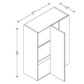 WBC2736 Wall Blind Corner Cabinet 27"Wx36"Hx12"D