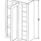 WBC2742 Shaker Style Wall Blind Corner Cabinet 27"Wx42"Hx12"D