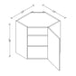 WDC2430 Wall Diagonal Corner Cabinet 24"Wx30"Hx12"D