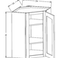 WDC2436GD Shaker Style Wall Diagonal Corner Cabinet With Glass Door 24"Wx36"Hx12"D