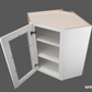 WDC2436GD Shaker Style Wall Diagonal Corner Cabinet With Glass Door 24"Wx36"Hx12"D