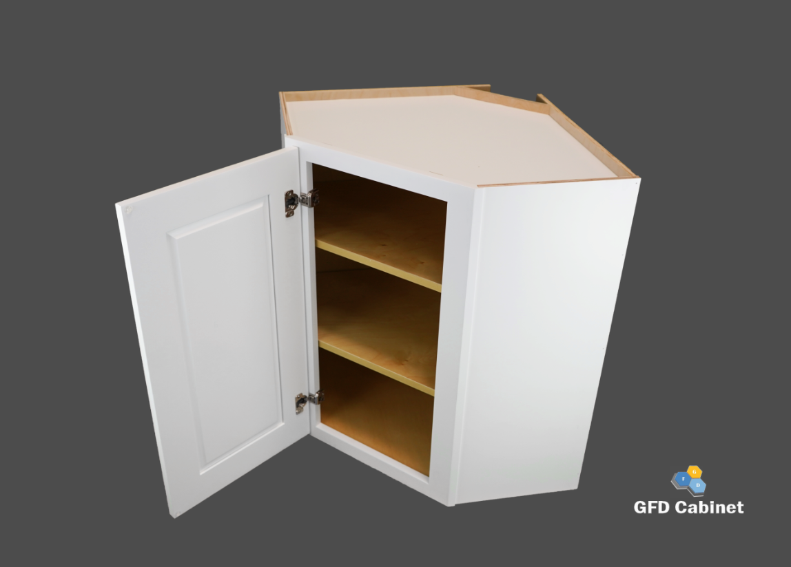 WDC2436 Shaker Style Wall Diagonal Corner Cabinet 24"Wx36"Hx12"D
