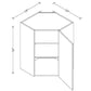 WDC2436 Wall Diagonal Corner Cabinet 24"Wx36"Hx12"D