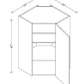 WDC2442 Wall Diagonal Corner Cabinet 24"Wx42"Hx12"D