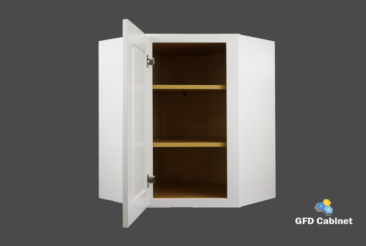 WDC2442 Shaker Style Wall Diagonal Corner Cabinet 24"Wx42"Hx12"D