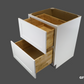 2DB27 Shaker 2-Drawer Base Cabinet 27"Wx34-1/2"Hx24"D