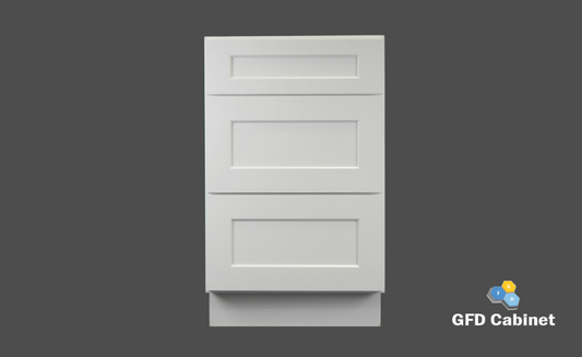3DB27 Shaker 3-Drawer Base Cabinet 27"Wx34-1/2"Hx24"D
