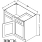 BBC36 Base Blind Corner 36"Wx34-1/2"Hx24"D