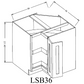 BLS36 Base Lazy Susan 36"Wx34-1/2"Hx24"D