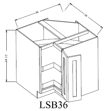 BLS36 Base Lazy Susan 36"Wx34-1/2"Hx24"D