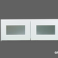 W3612GD Shaker Style Wall Cabinet With Glass Door 36"Wx12"Hx12"D