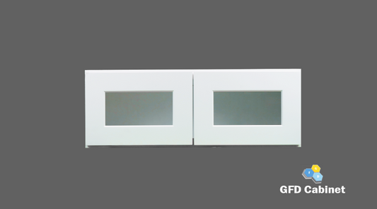 W3612GD Shaker Style Wall Cabinet With Glass Door 36"Wx12"Hx12"D