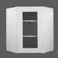 WDC2442GD Shaker Style Wall Diagonal Corner Cabinet With Glass Door 24"Wx42"Hx12"D