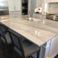 White Macaubas Quartzite Countertop Prefab for sale